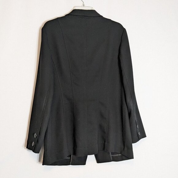 COLDWATER CREEK Black Double Breasted Dress Business Pea Coat; Size 12 - Picture 3 of 6